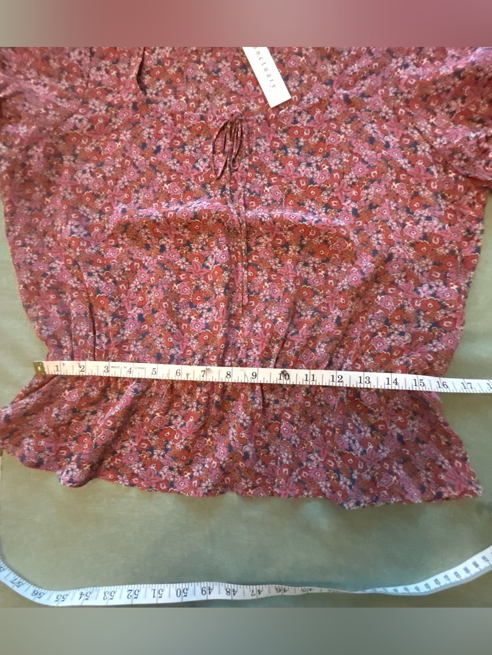 Sanctuary Mauve Floral Tie-Front Top - Picture 10 of 15